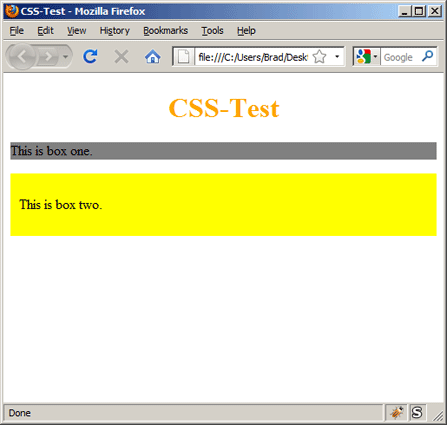 First CSS file